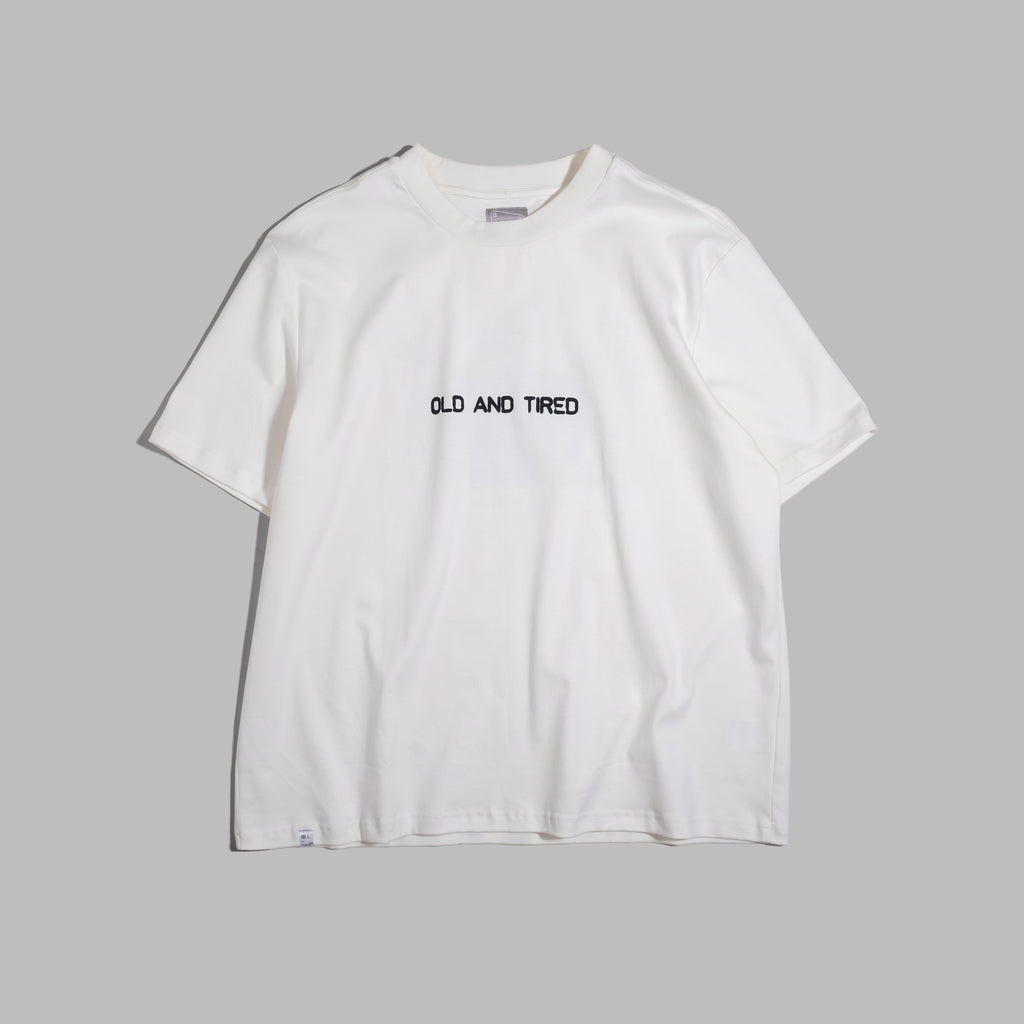 Old & Tired Tee / Cotton - Off-white